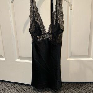 Black lace night gown lingerie
